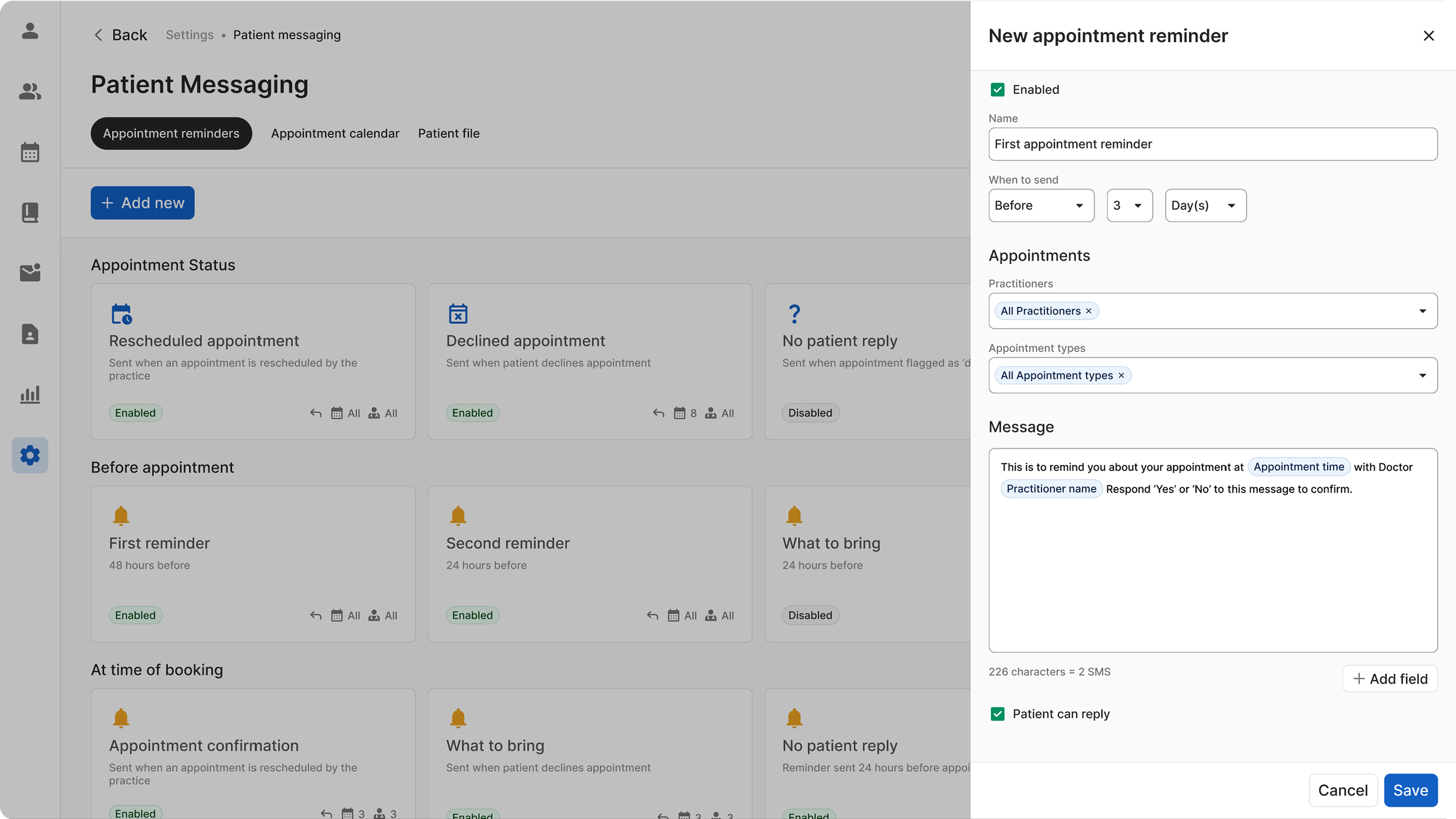 flow diagram showing how communications functions in medical practices